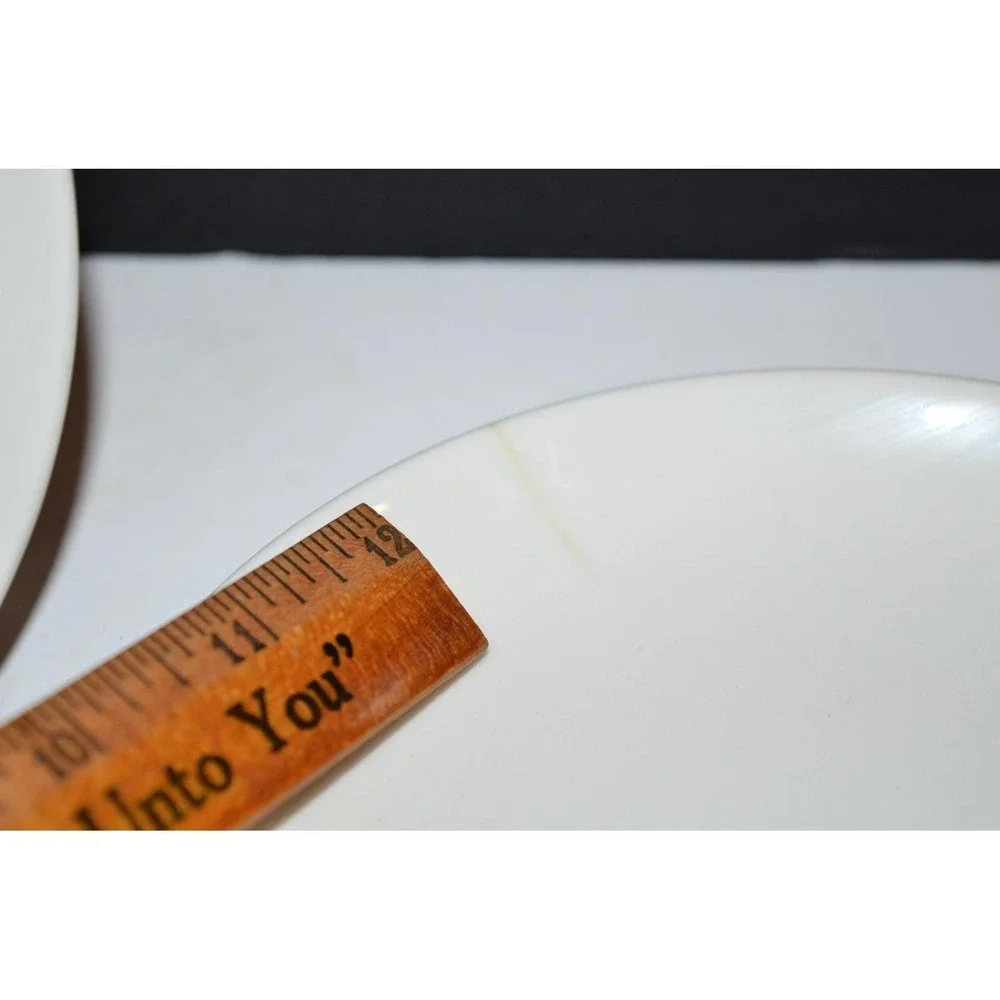 Vtg Iroquois Casual Russell‎ Wright 6 1/2 side dessert plate  White 4pc set FLAW